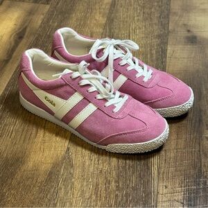 Gola Harrier Dusty Pink Suede Sneakers Size 6